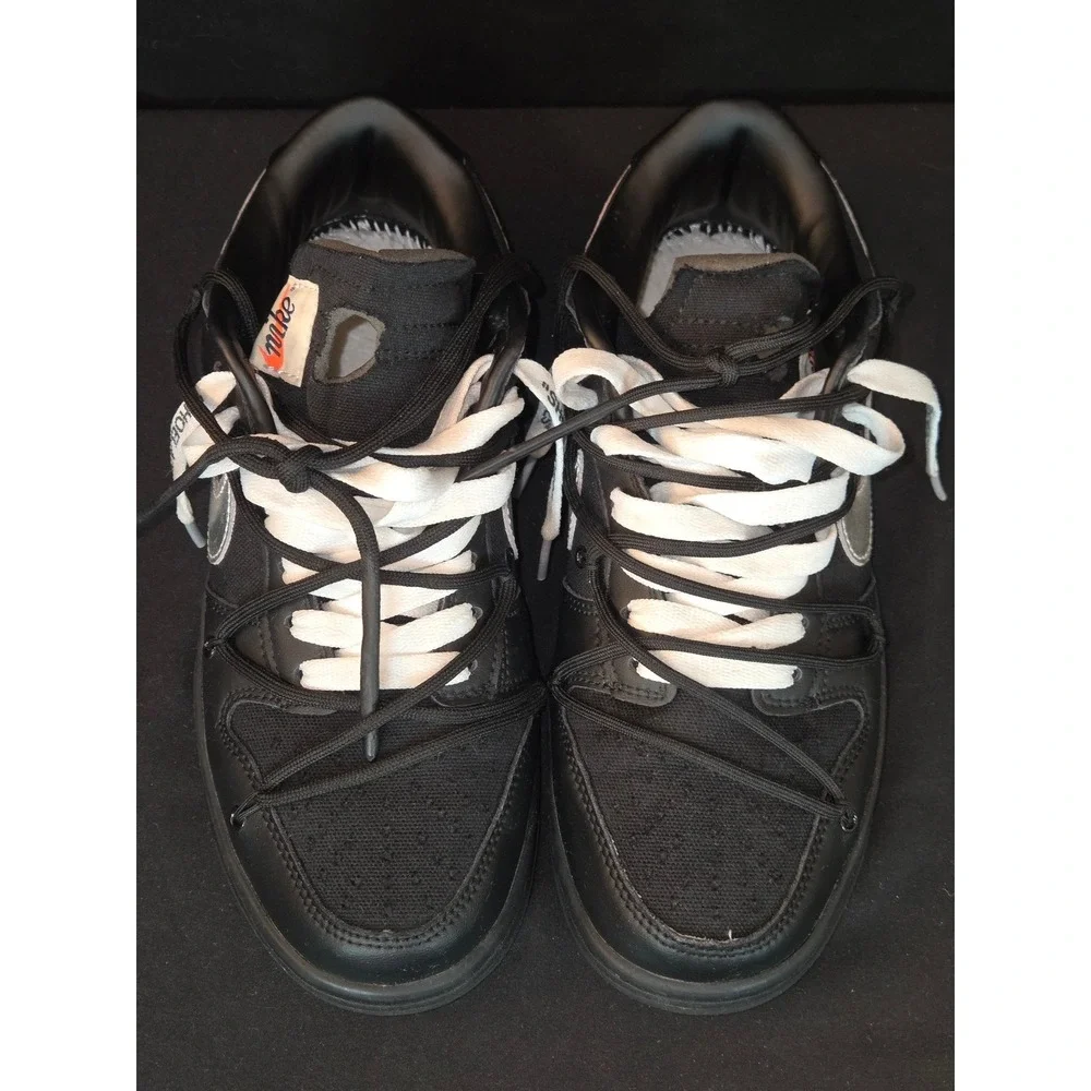 Nike Dunk Low‎ Off White 50 of 50 Black Silver Men's Size 8.5 DM1602 001